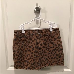 Y2K A&F Cheetah Print Mini Skirt Size 25/0